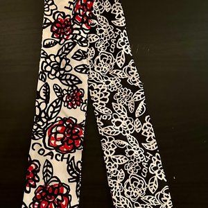 Coach Skinny Scarf for Handbag in Black and White